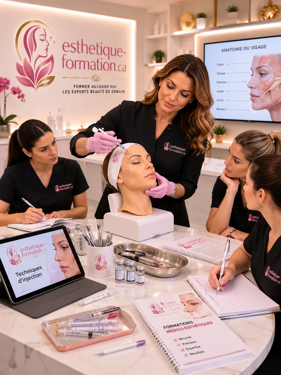 Démonstration de techniques sur mannequin devant un groupe en formation